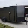7x12 Enclosed Trailer Charcoal V-Nose Blackout Package 3,500lb Axle