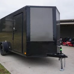 7x12 Enclosed Trailer Charcoal V-Nose Blackout Package 3,500lb Axle -Cheap Trailers Store dsc03429 2 1