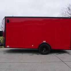 7x14 Enclosed Trailer Red V-Nose Blackout Package 3,500lb Axle -Cheap Trailers Store dsc03486 3 1