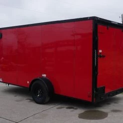 7x14 Enclosed Trailer Red V-Nose Blackout Package 3,500lb Axle -Cheap Trailers Store dsc03487 1 1