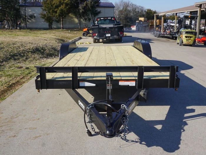 7x18 Wood Deck Car Hauler (2) 3500lb Axle w/ Brake and Ramps 4 7x18 Wood Deck Car Hauler (2) 3500lb Axle w/ Brake and Ramps - Image 2