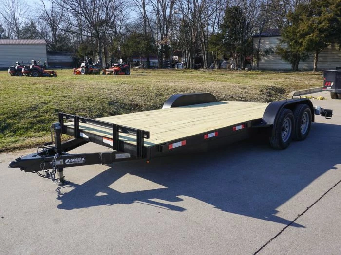7x18 Wood Deck Car Hauler (2) 3500lb Axle w/ Brake and Ramps 5 7x18 Wood Deck Car Hauler (2) 3500lb Axle w/ Brake and Ramps - Image 3