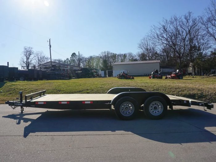 7x18 Wood Deck Car Hauler (2) 3500lb Axle w/ Brake and Ramps 6 7x18 Wood Deck Car Hauler (2) 3500lb Axle w/ Brake and Ramps - Image 4