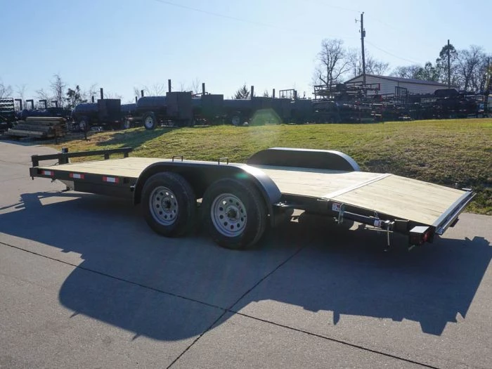 7x18 Wood Deck Car Hauler (2) 3500lb Axle w/ Brake and Ramps 7 7x18 Wood Deck Car Hauler (2) 3500lb Axle w/ Brake and Ramps - Image 5