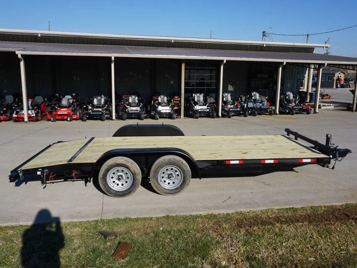 7x18 Wood Deck Car Hauler (2) 3500lb Axle w/ Brake and Ramps 10 7x18 Wood Deck Car Hauler (2) 3500lb Axle w/ Brake and Ramps - Image 8