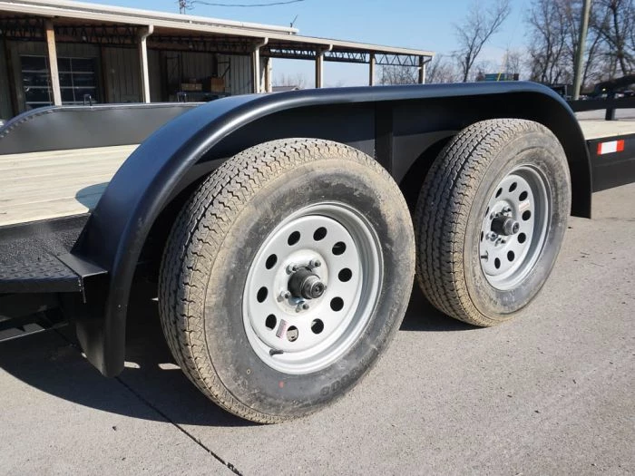 7x18 Wood Deck Car Hauler (2) 3500lb Axle w/ Brake and Ramps 16 7x18 Wood Deck Car Hauler (2) 3500lb Axle w/ Brake and Ramps - Image 14