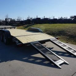 7x18 Wood Deck Car Hauler (2) 3500lb Axle w/ Brake and Ramps 27 7x18 Wood Deck Car Hauler (2) 3500lb Axle w/ Brake and Ramps -Cheap Trailers Store dsc03541 1