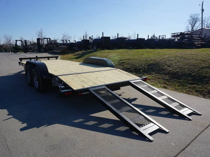 7x18 Wood Deck Car Hauler (2) 3500lb Axle w/ Brake and Ramps 11 7x18 Wood Deck Car Hauler (2) 3500lb Axle w/ Brake and Ramps - Image 9