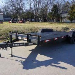 7x18 Steel Floor Car Hauler (2) 3500lb Axle w/ Brake and Ramps -Cheap Trailers Store dsc03546 4 1