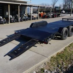 7x18 Steel Floor Car Hauler (2) 3500lb Axle w/ Brake and Ramps -Cheap Trailers Store dsc03557 2 1