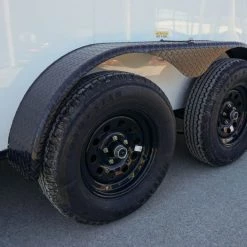 7x16 Enclosed Trailer White V-Nose Blackout Package Tandem Axle -Cheap Trailers Store dsc03570 2 1