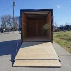 7x16 Enclosed Trailer White V-Nose Blackout Package Tandem Axle -Cheap Trailers Store dsc03573 2 1