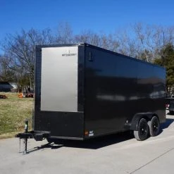 7x16 Enclosed Trailer Charcoal V-Nose Blackout Package Tandem Axle -Cheap Trailers Store dsc03607 1 1
