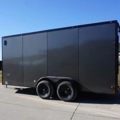 7x16 Enclosed Trailer Charcoal V-Nose Blackout Package Tandem Axle -Cheap Trailers Store dsc03609 1 1