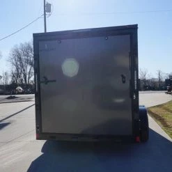 7x16 Enclosed Trailer Charcoal V-Nose Blackout Package Tandem Axle -Cheap Trailers Store dsc03611 1