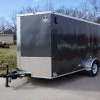 7x12 Enclosed Charcoal Trailer with Silver ATP 3500lb Axle
