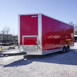 Enclosed Trailer 8.5' X 20' Custom Red Event