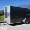 Enclosed Trailer 6'x12' Charcoal- V-Nose 3,500 lb. Axle