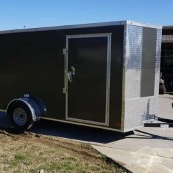 Enclosed Trailer 6'x12' Charcoal- V-Nose 3,500 lb. Axle -Cheap Trailers Store dsc04422 1 1