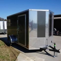 Enclosed Trailer 6'x12' Charcoal- V-Nose 3,500 lb. Axle -Cheap Trailers Store dsc04423 1 2