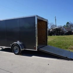 Enclosed Trailer 6'x12' Charcoal- V-Nose 3,500 lb. Axle -Cheap Trailers Store dsc04430 1 2