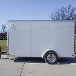 Enclosed Trailer 6'x12' White V-Nose 3,500 lb. Axle Polycore Side -Cheap Trailers Store dsc04443 1 1 1