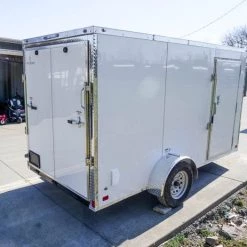 Enclosed Trailer 6'x12' White V-Nose 3,500 lb. Axle Polycore Side -Cheap Trailers Store dsc04447 2 1 2