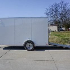 Enclosed Trailer 6'x12' White V-Nose 3,500 lb. Axle Polycore Side -Cheap Trailers Store dsc04455 1 2