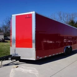8.5x24 Red Enclosed Trailer (2) 5200lb Axles 7.5 Interior Height -Cheap Trailers Store dsc04466 1