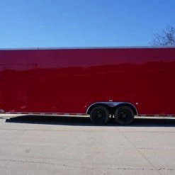 8.5x24 Red Enclosed Trailer (2) 5200lb Axles 7.5 Interior Height -Cheap Trailers Store dsc04467 1 1