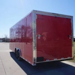8.5x24 Red Enclosed Trailer (2) 5200lb Axles 7.5 Interior Height -Cheap Trailers Store dsc04472 1 1