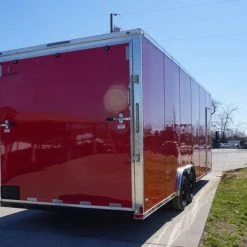 8.5x24 Red Enclosed Trailer (2) 5200lb Axles 7.5 Interior Height -Cheap Trailers Store dsc04473 1 1