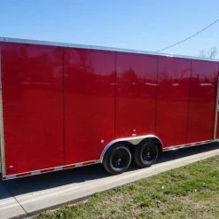 8.5x24 Red Enclosed Trailer (2) 5200lb Axles 7.5 Interior Height -Cheap Trailers Store dsc04474 1 1