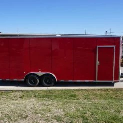 8.5x24 Red Enclosed Trailer (2) 5200lb Axles 7.5 Interior Height -Cheap Trailers Store dsc04475 1 1
