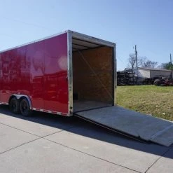 8.5x24 Red Enclosed Trailer (2) 5200lb Axles 7.5 Interior Height -Cheap Trailers Store dsc04480 2 1