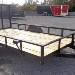 Utility Trailer 6.4' x 12' Spring Assist Gate Tire Rack -Cheap Trailers Store dsc04803 1