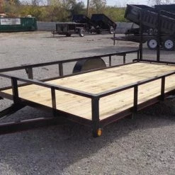 Utility Trailer 6.4' x 12' Spring Assist Gate Tire Rack -Cheap Trailers Store dsc04805 1