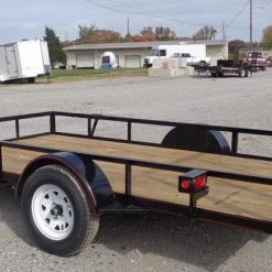 Utility Trailer 6.4' x 12' Spring Assist Gate Tire Rack -Cheap Trailers Store dsc04807 1