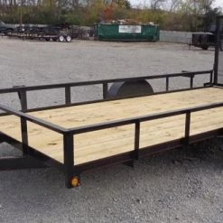 Utility Trailer 6.4' x 14' Spring Assist A-Frame Gate Tire Rack -Cheap Trailers Store dsc04816 1 2
