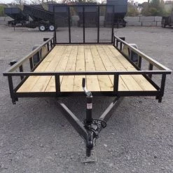 Utility Trailer 6.4' x 14' Spring Assist A-Frame Gate Tire Rack -Cheap Trailers Store dsc04817 1 2