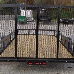 Utility Trailer 6.4' x 14' Spring Assist A-Frame Gate Tire Rack -Cheap Trailers Store dsc04822 1 2