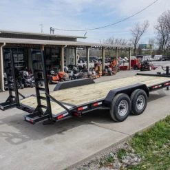7x20 Equipment Trailer 8" I-Beam (2) 7K Axles Standup Ramps -Cheap Trailers Store dsc05566 2 1