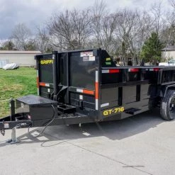 7x16 Telescopic Dump Trailer with 2ft Sides (2) 7K Axles -Cheap Trailers Store dsc05644 1 1