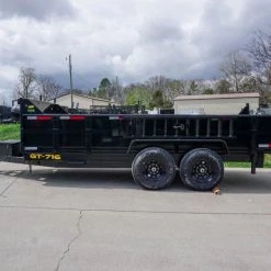 7x16 Telescopic Dump Trailer with 2ft Sides (2) 7K Axles -Cheap Trailers Store dsc05645 1 1