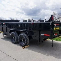 7x16 Telescopic Dump Trailer with 2ft Sides (2) 7K Axles -Cheap Trailers Store dsc05646 3 1