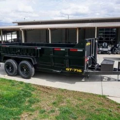 7x16 Telescopic Dump Trailer with 2ft Sides (2) 7K Axles -Cheap Trailers Store dsc05649 2 1