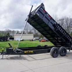 7x16 Telescopic Dump Trailer with 2ft Sides (2) 7K Axles -Cheap Trailers Store dsc05662 2 1