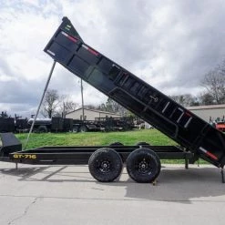 7x16 Telescopic Dump Trailer with 2ft Sides (2) 7K Axles -Cheap Trailers Store dsc05667 3 1