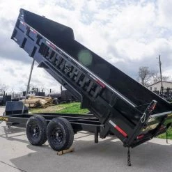 7x16 Telescopic Dump Trailer with 2ft Sides (2) 7K Axles -Cheap Trailers Store dsc05668 3 1
