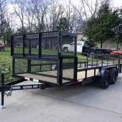 6.4x16 Dovetail Utility Trailer Stacked Baskets (2) 3500lb Axles